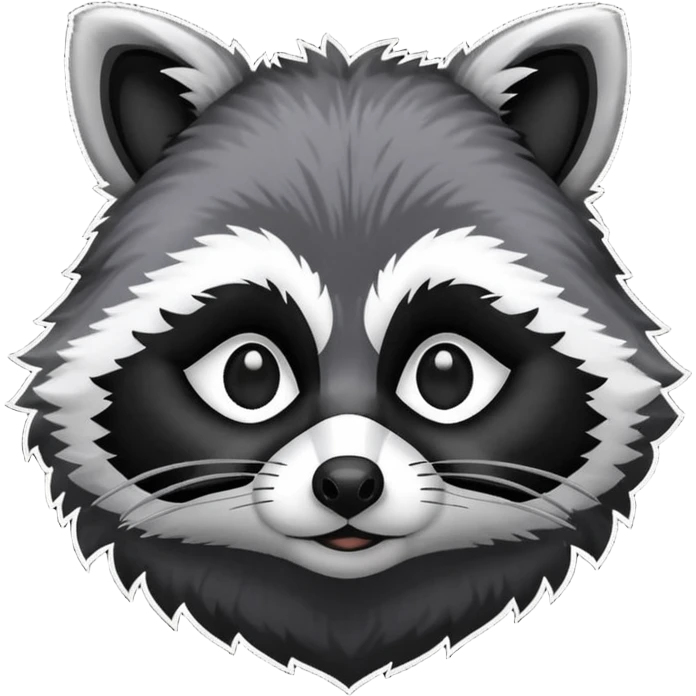 racoon but cartoon emoji