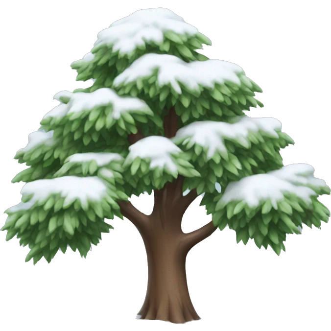 snowy tree emoji