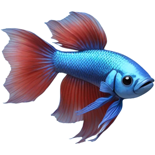 Blue female betta fish  emoji