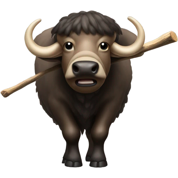 Buffalo with a big stick emoji