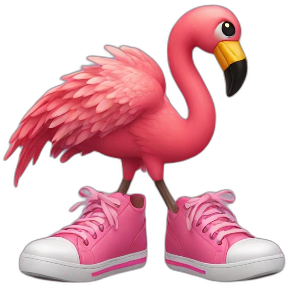 flamingto with shoes emoji