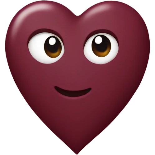 Burgundy heart  emoji