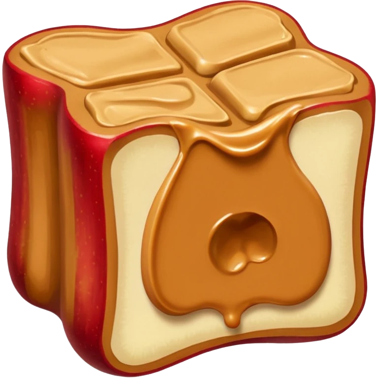 apple chunks with peanutbutter emoji