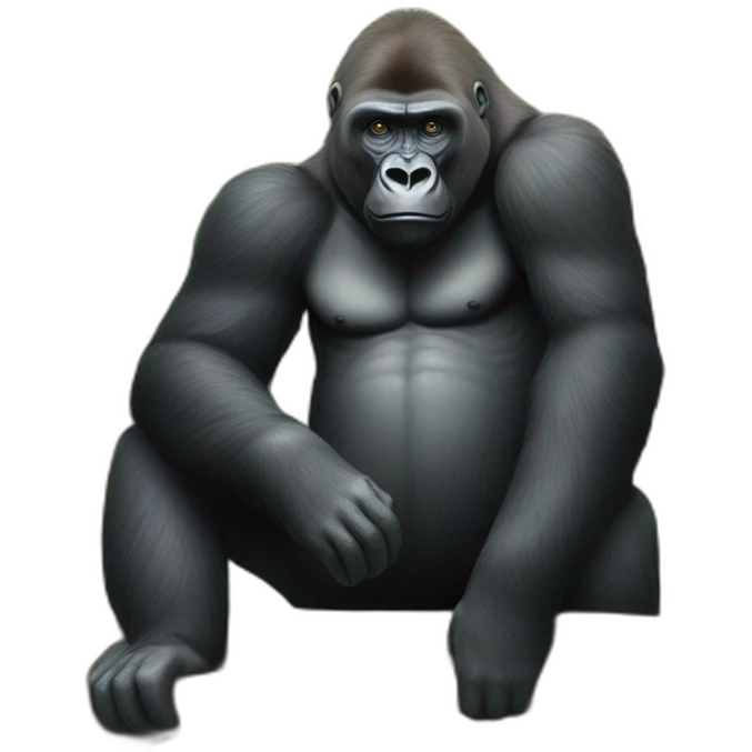 Gorilla chilling with Volodymyr Zelenskyy emoji