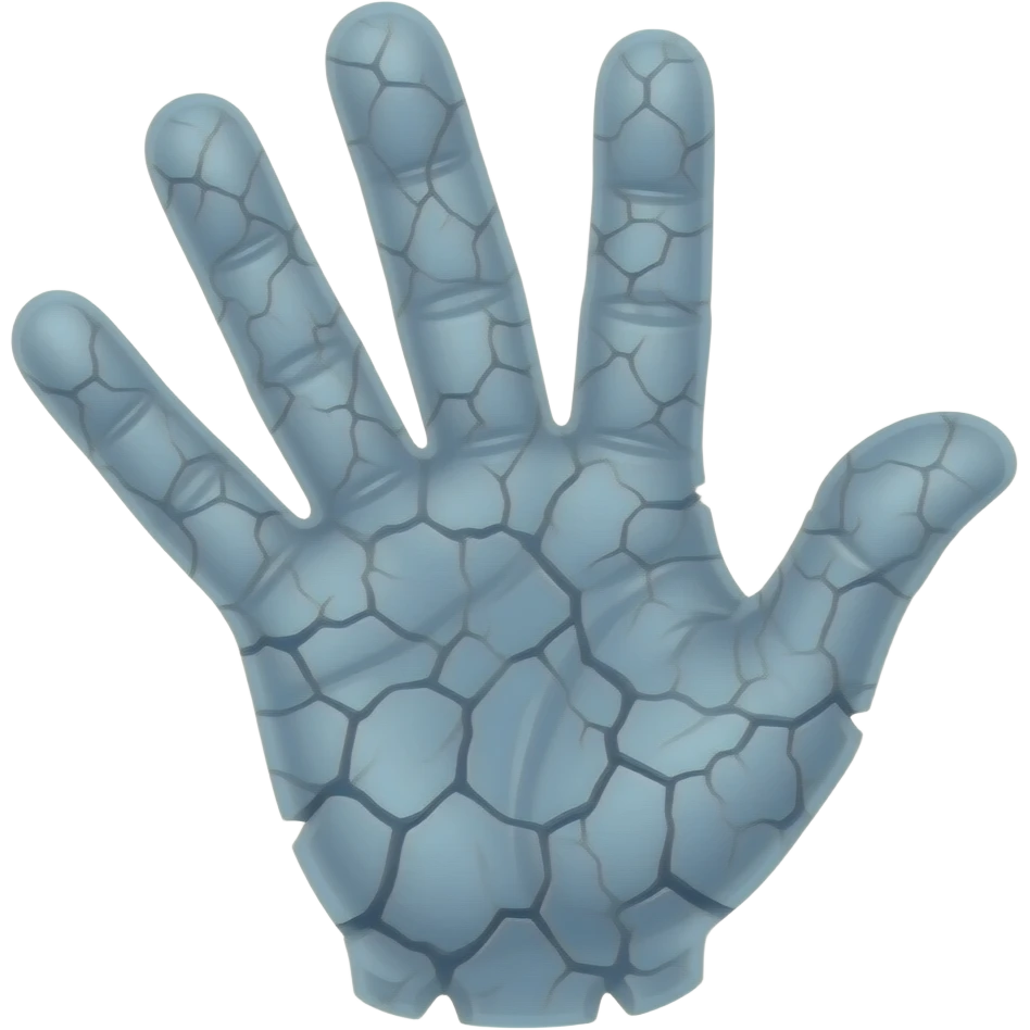 Hand that has frostbite emoji