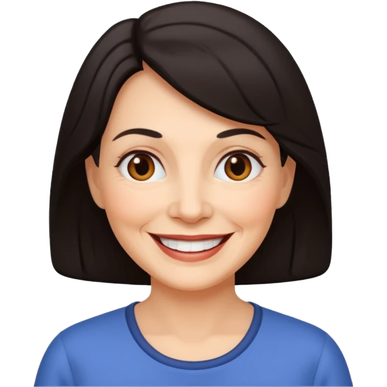 older woman with dark hair emoji