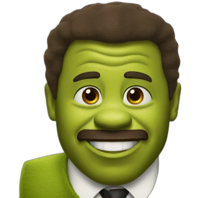 Shrek with Steve Harvey face emoji