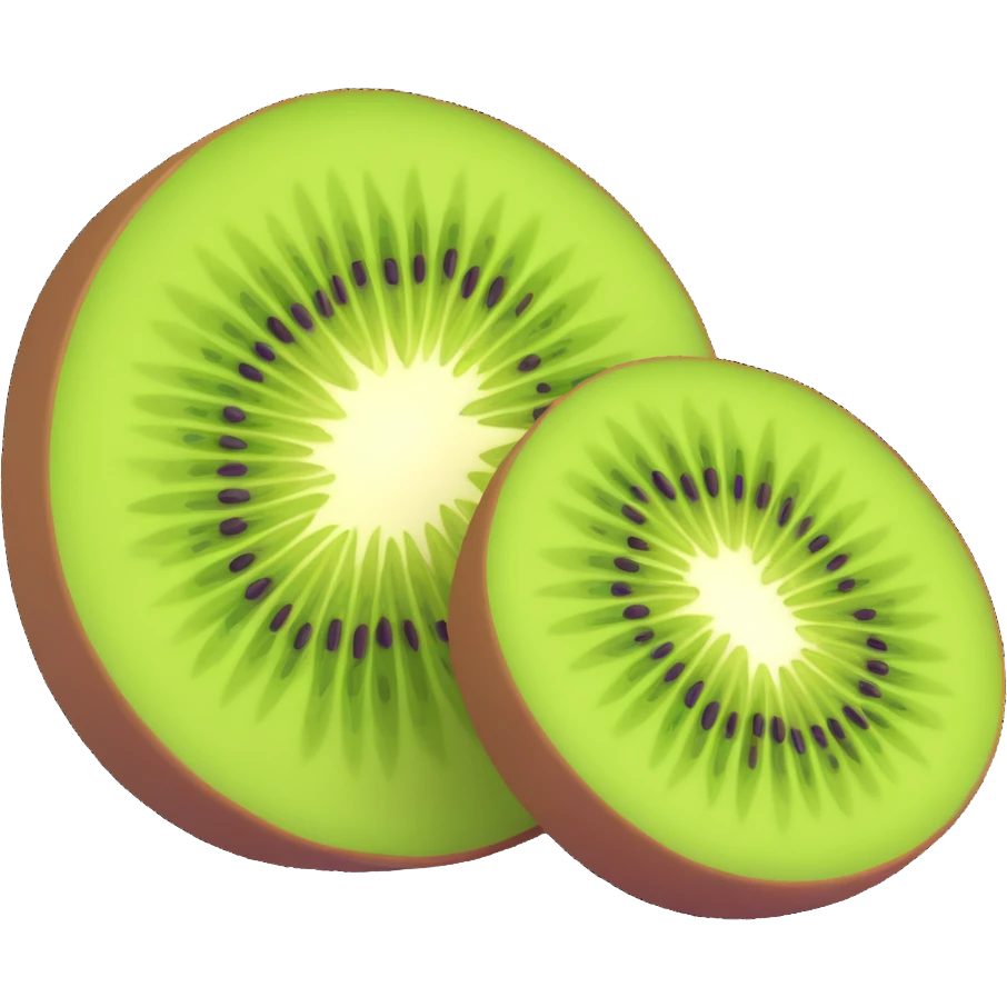 A green kiwi emoji