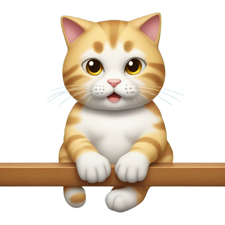 fat cat lifting weights at the gym emoji