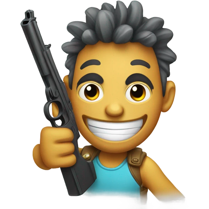 Smiling face gun emoji