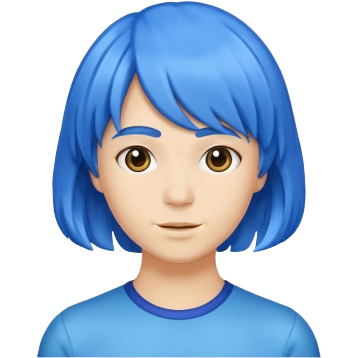 blue wig emoji
