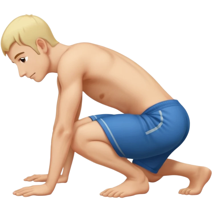 a guy arching his back on all fours emoji