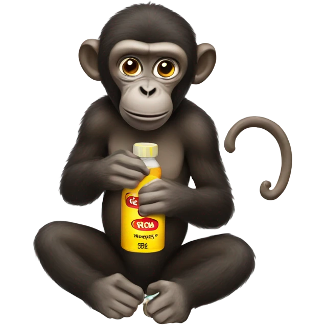 Monkey eating gorilla glue  emoji