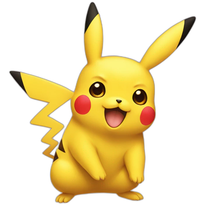 Pikachu with hearts eyes emoji