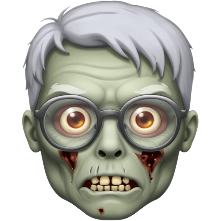 zombie with big glasses emoji