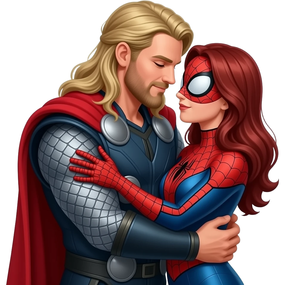 thor e mulher aranha love emoji