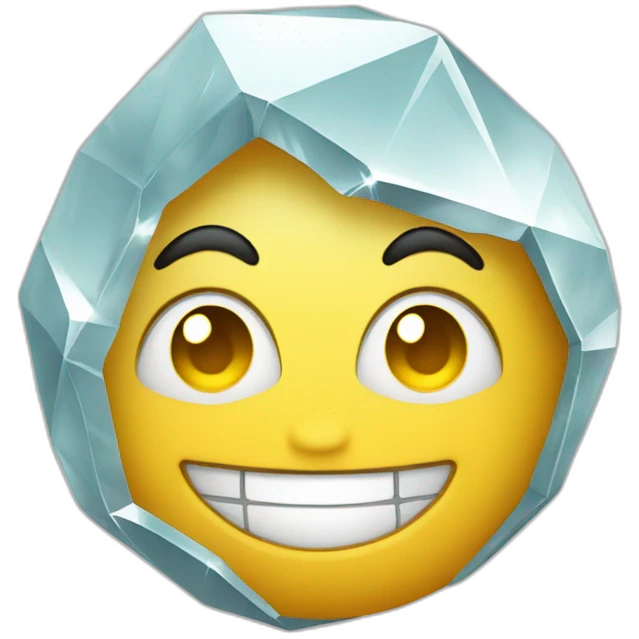 A diamond with a smile emoji