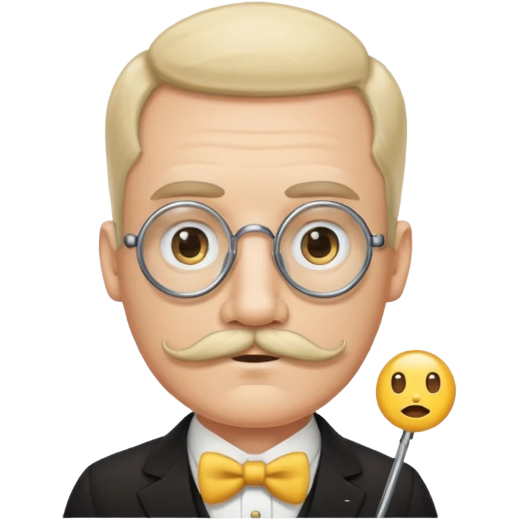 mustache monocle emojis white emoji