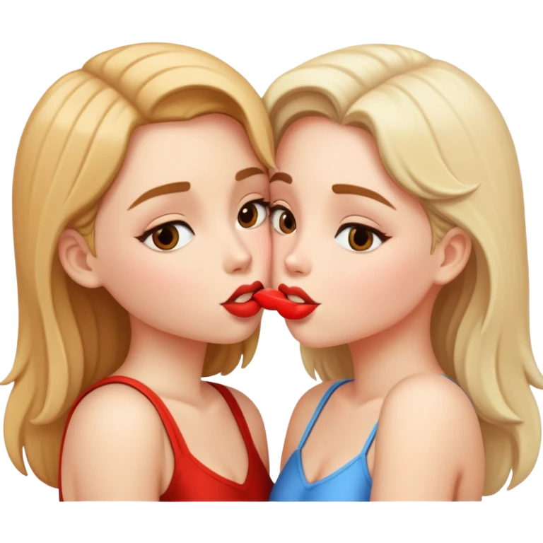 girls kissing emoji