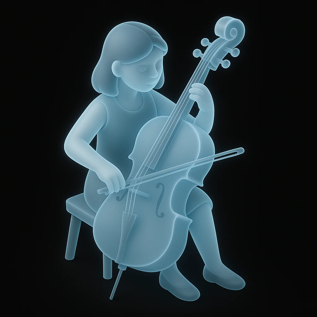 girl playing cello emoji