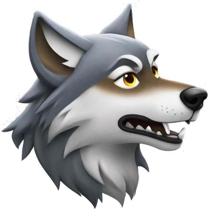 Howling wolf emoji