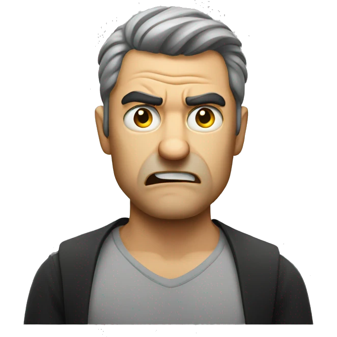 Angry drunk man emoji