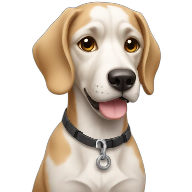 Chat sur un chien emoji