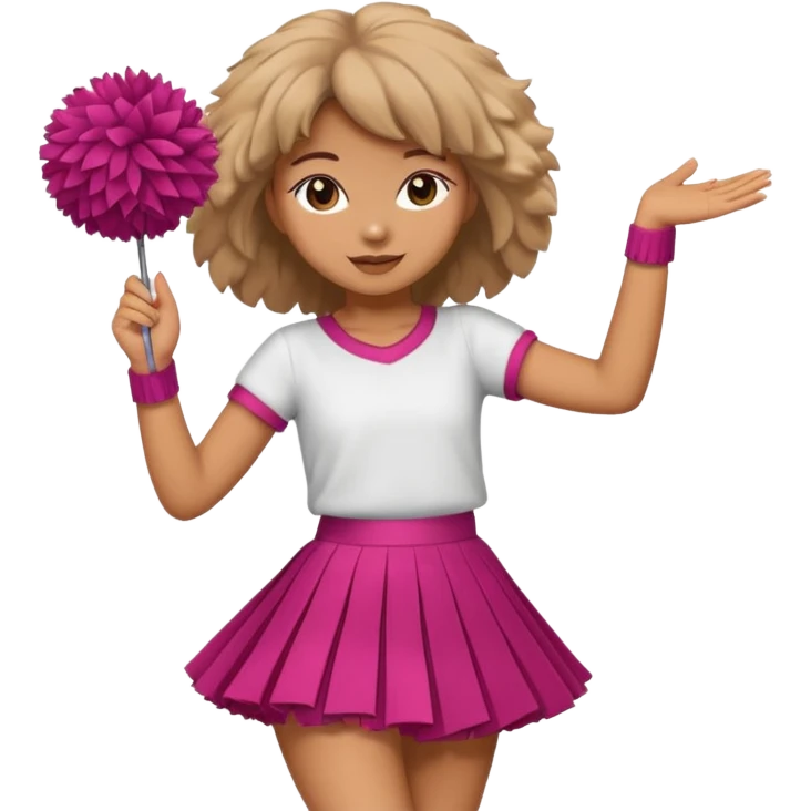 turtle girl dancing with skirt holging o mpom emoji