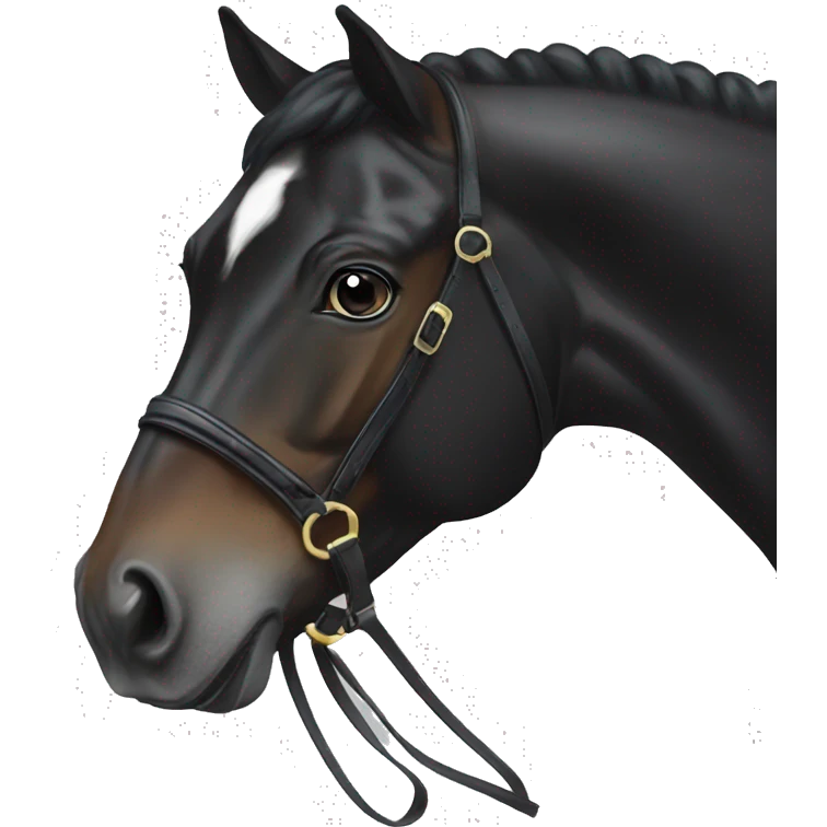 Black sport horse emoji