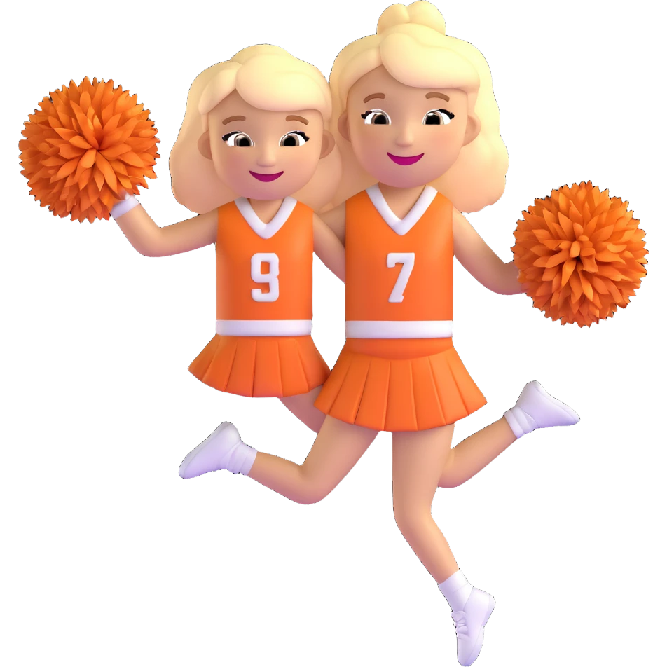 smiling cheerleader girl emoji