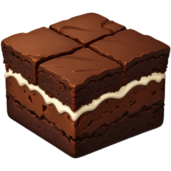 simple chocolate brownie emoji