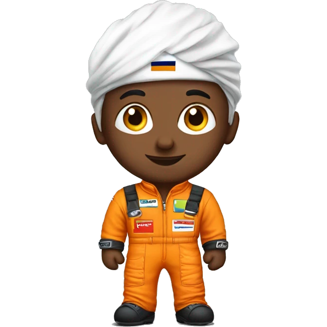 Indian in mclaren F1 overalls emoji