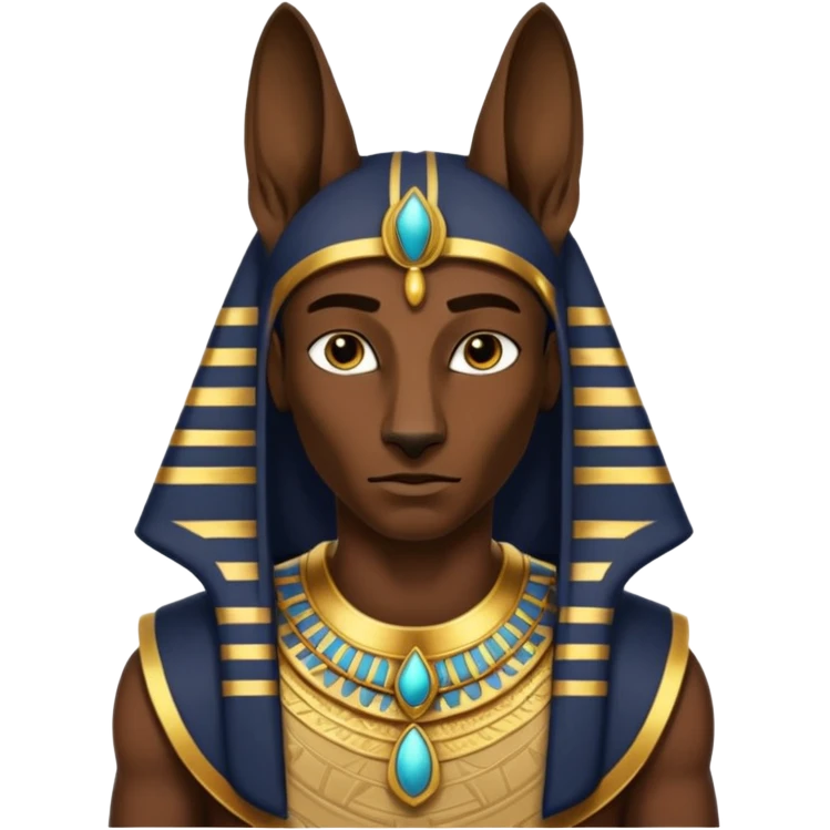 man wearing anubis cloth emoji