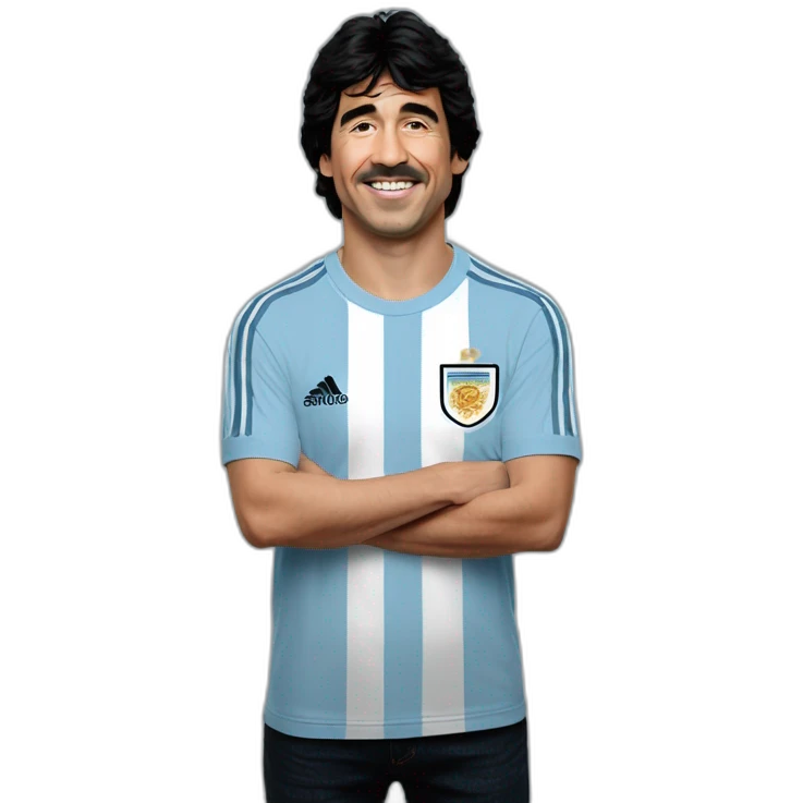 Diego Maradona 86 goal england argentina stripes tshirt emoji
