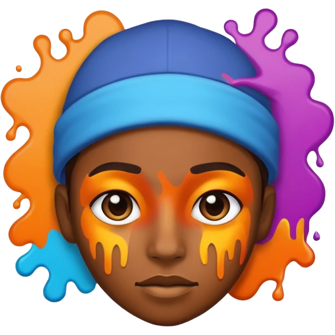 Graffit humani painting emoji