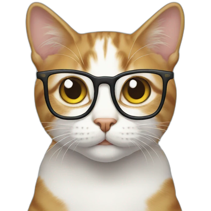 Glasses cat emoji