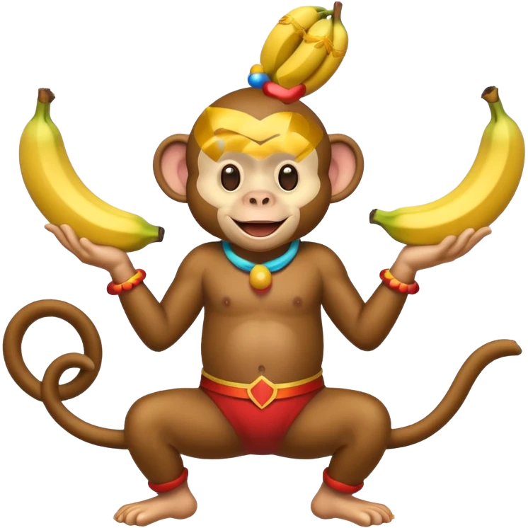circus monkey juggling 2 bananas emoji