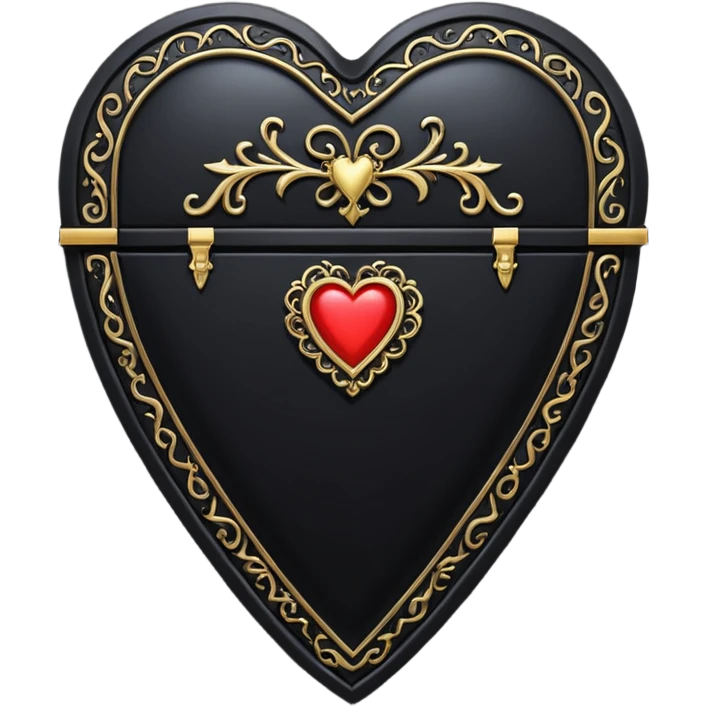 heart with gothic black coffin emoji