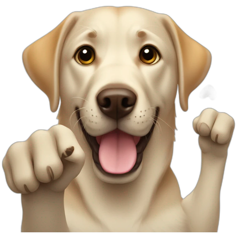 labrador high five paw emoji