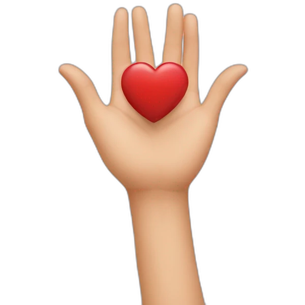 Heart hands emoji