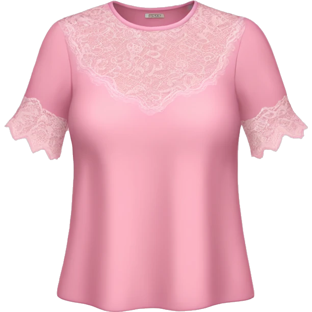 pink top with lace emoji