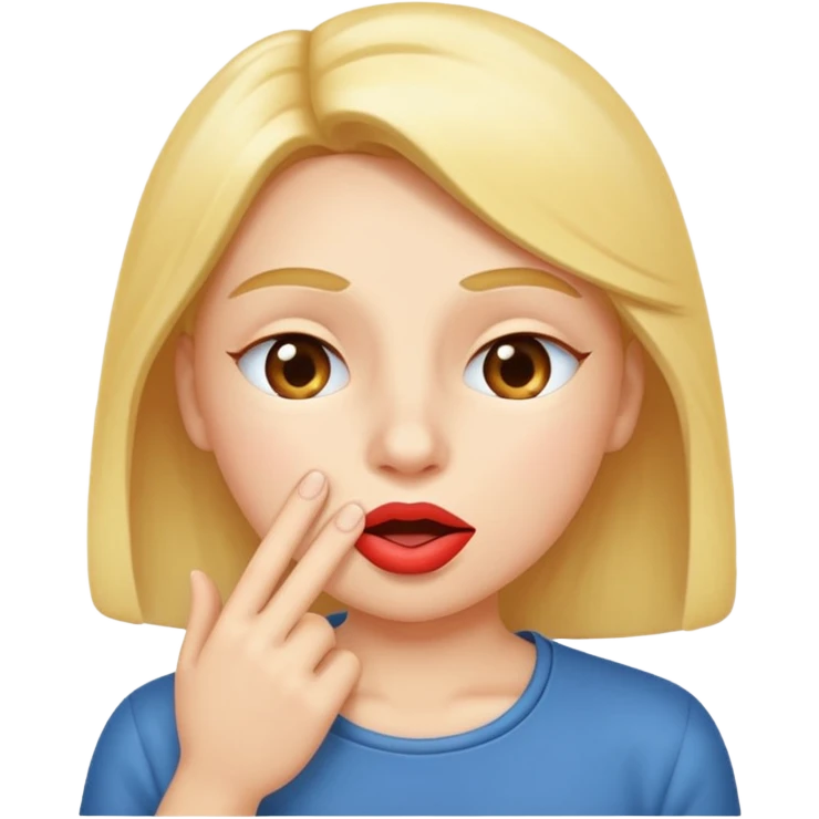 Emoji de “shh” guiñando un ojo  emoji