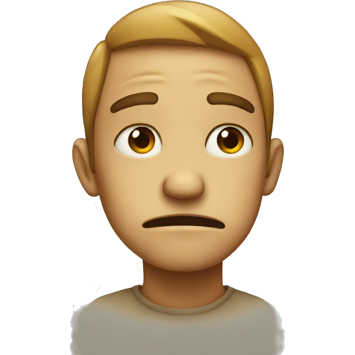Sad love face emoji