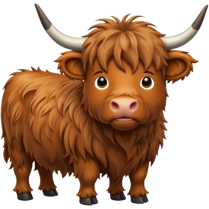 Single color highland cow emoji emoji