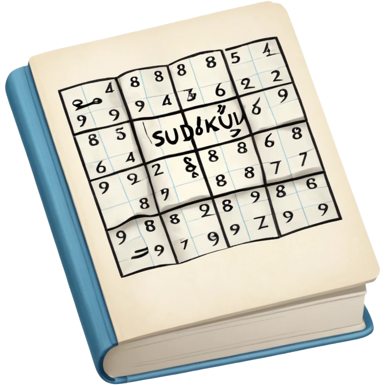 suicide note in a book of sudoku puzzles emoji