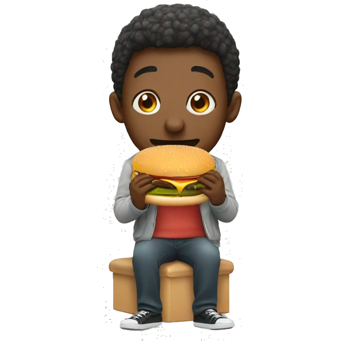 Amongus eating burger emoji