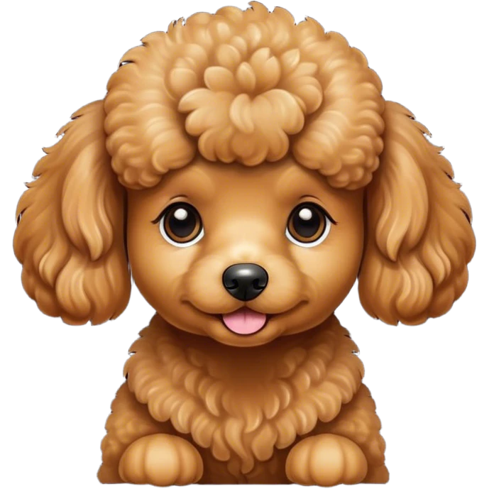 Caramel colour small fluffy poodle  emoji