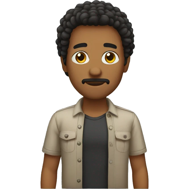 Pelo largo  hombre  emoji