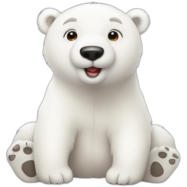 love cute polar bear emoji