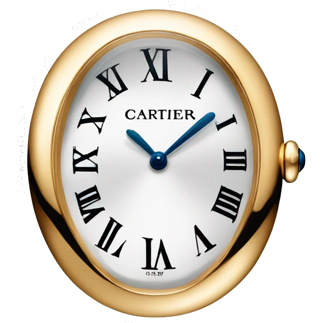 Full golden cartier baignoire watch emoji